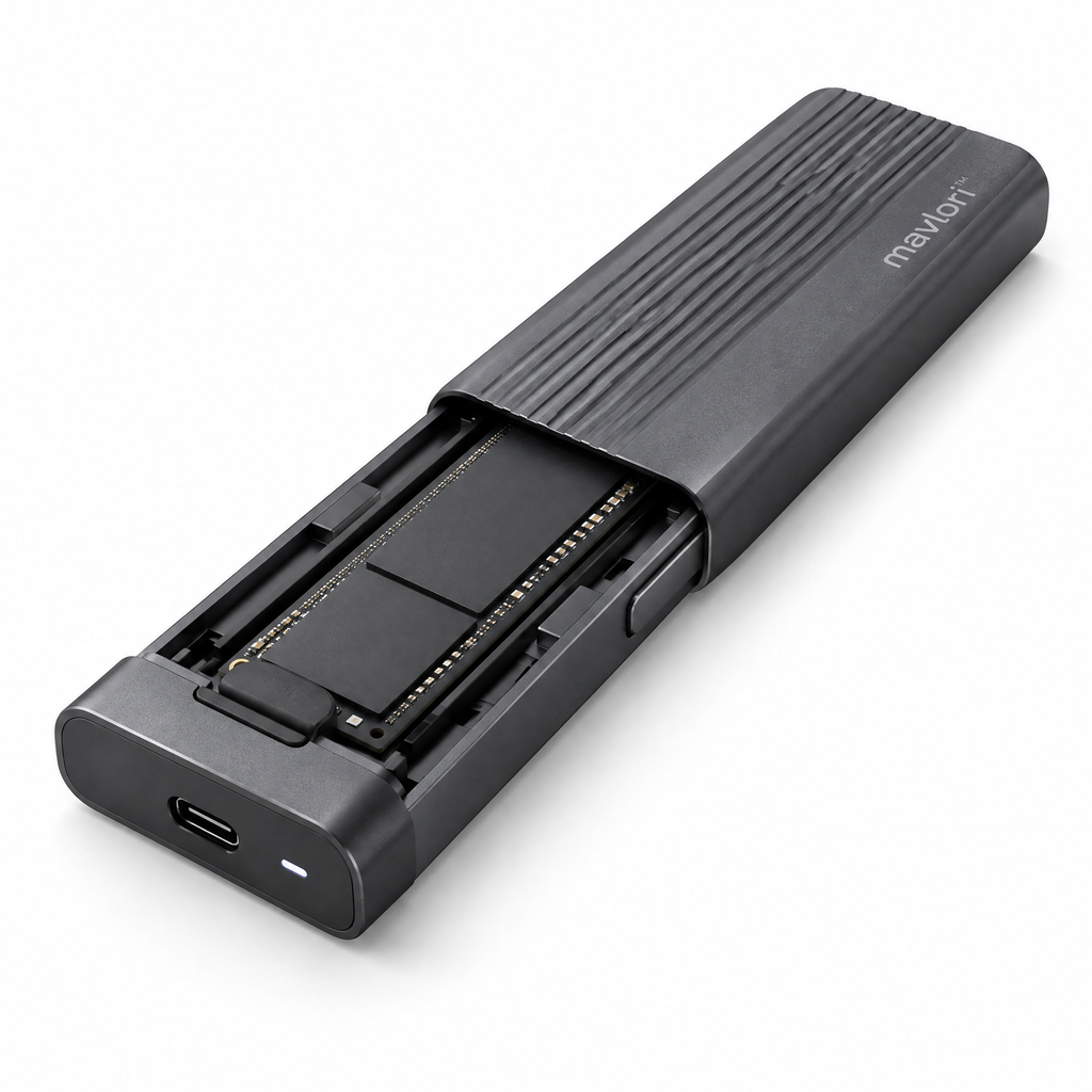 Mavlori™ DriveShell Tool-Free USB-C NVMe SSD Enclosure