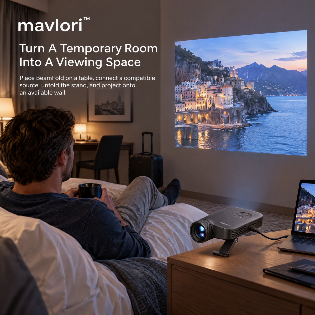 Mavlori™ BeamFold Portable Pico Projector