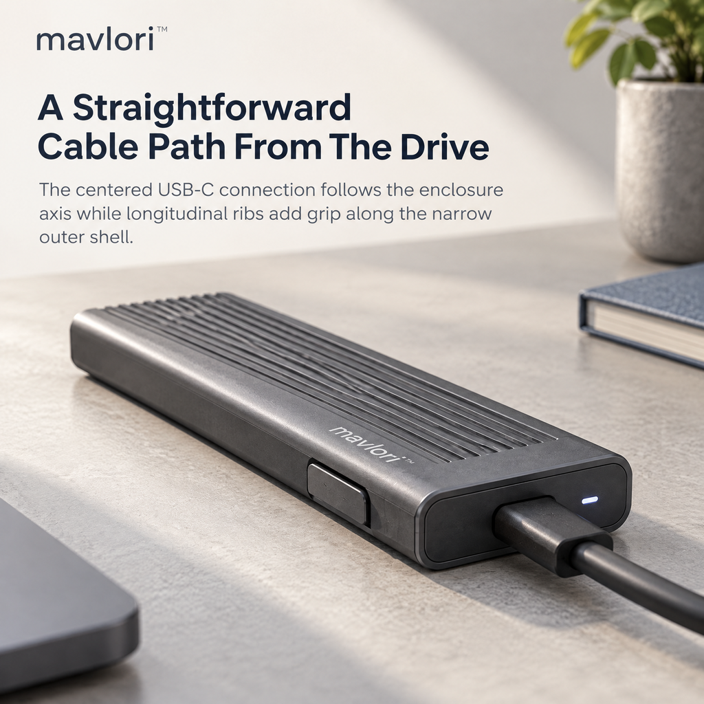 Mavlori™ DriveShell Tool-Free USB-C NVMe SSD Enclosure