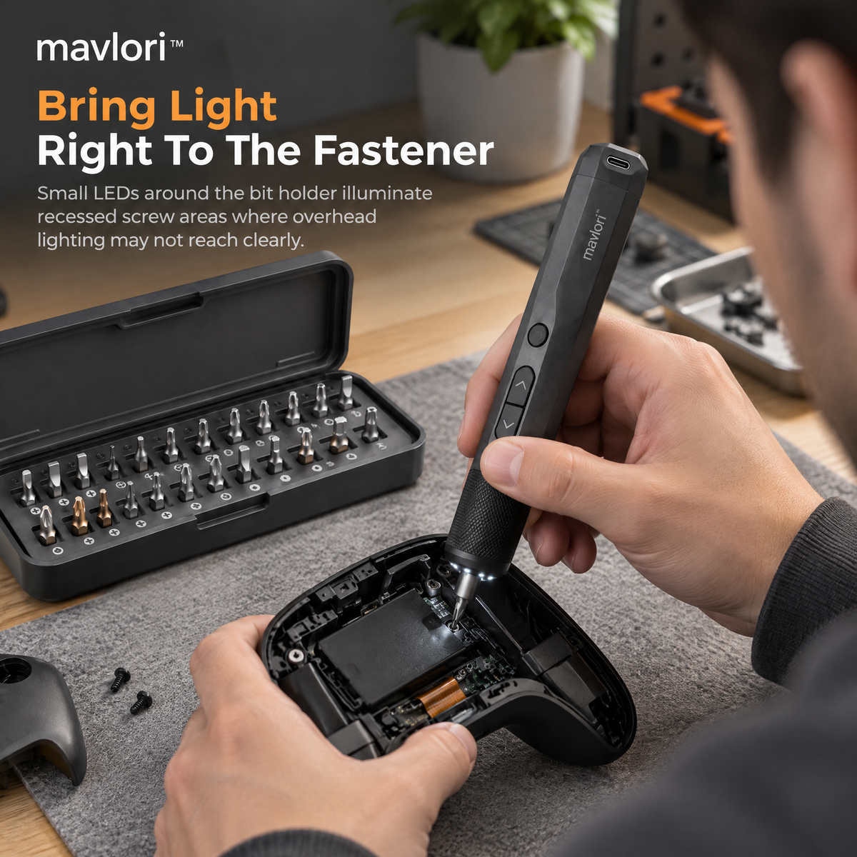 Mavlori™ TorquePen USB-C Precision Electric Screwdriver