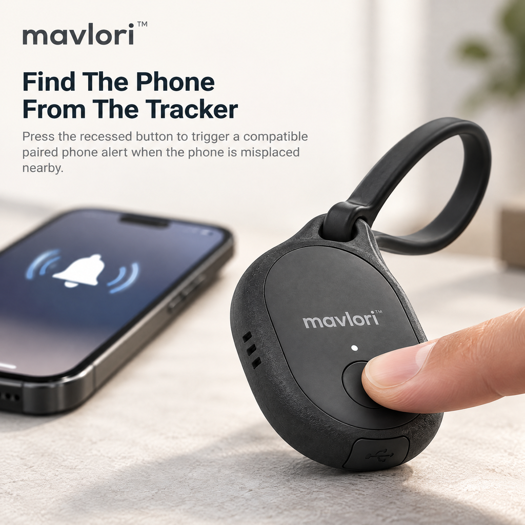 Mavlori™ TraceTag Rechargeable Travel Item Tracker