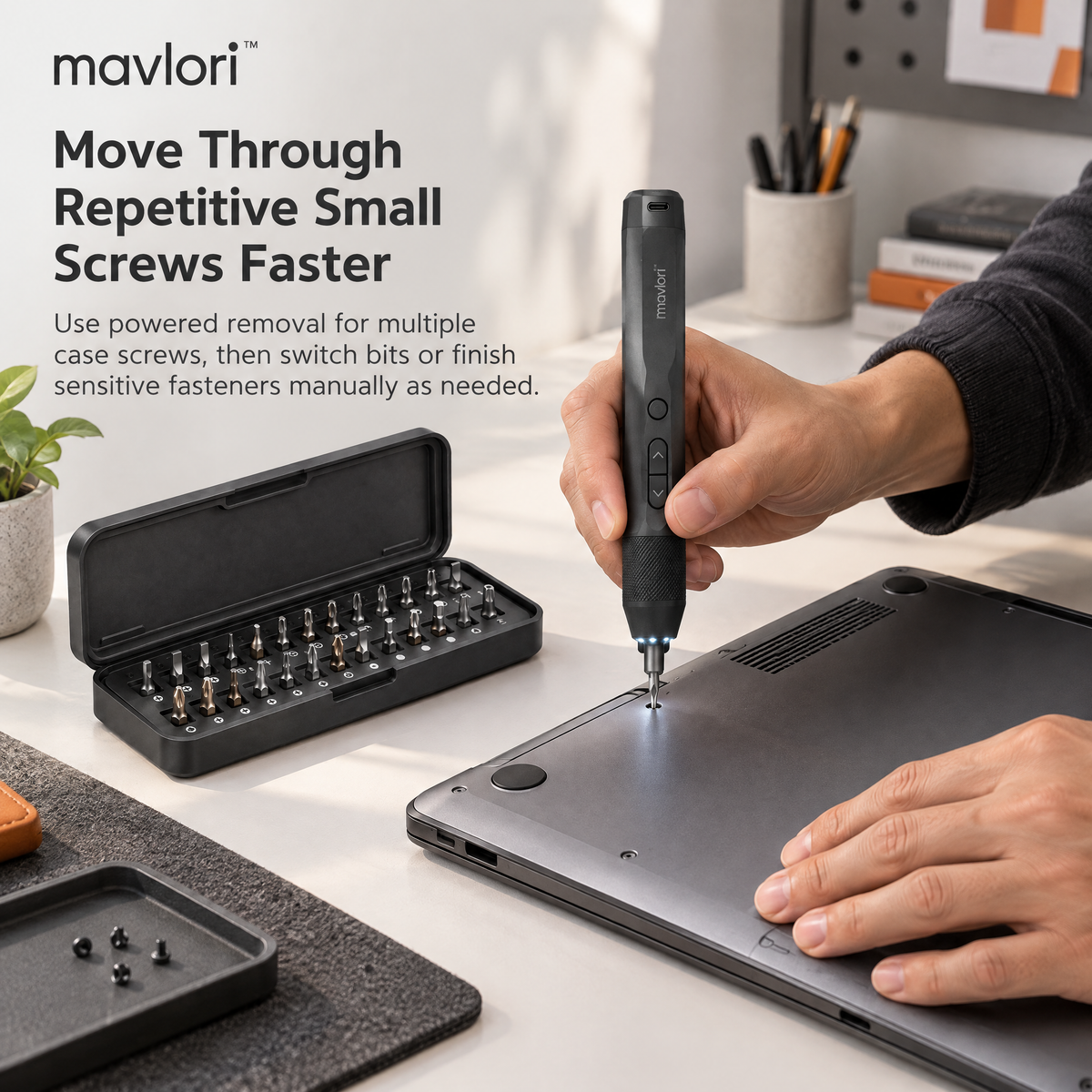 Mavlori™ TorquePen USB-C Precision Electric Screwdriver