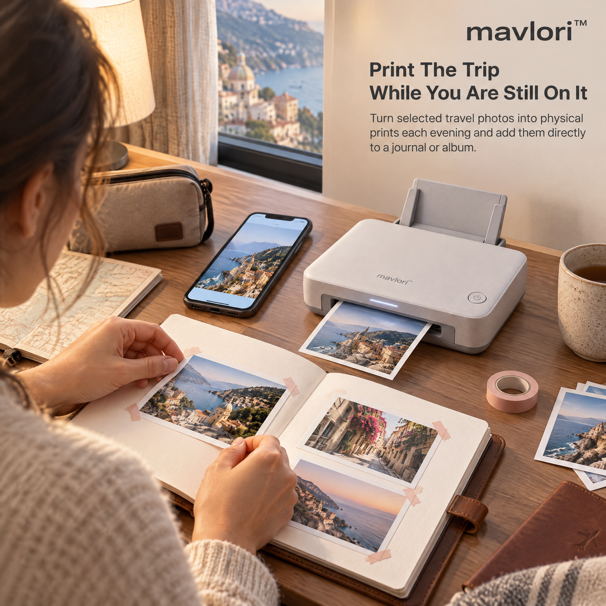Mavlori™ SnapDeck Portable Wireless Photo Printer