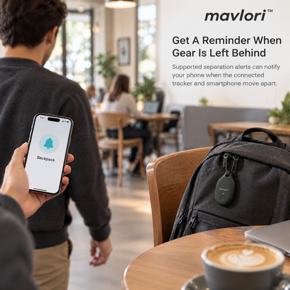 Mavlori™ TraceTag Rechargeable Travel Item Tracker