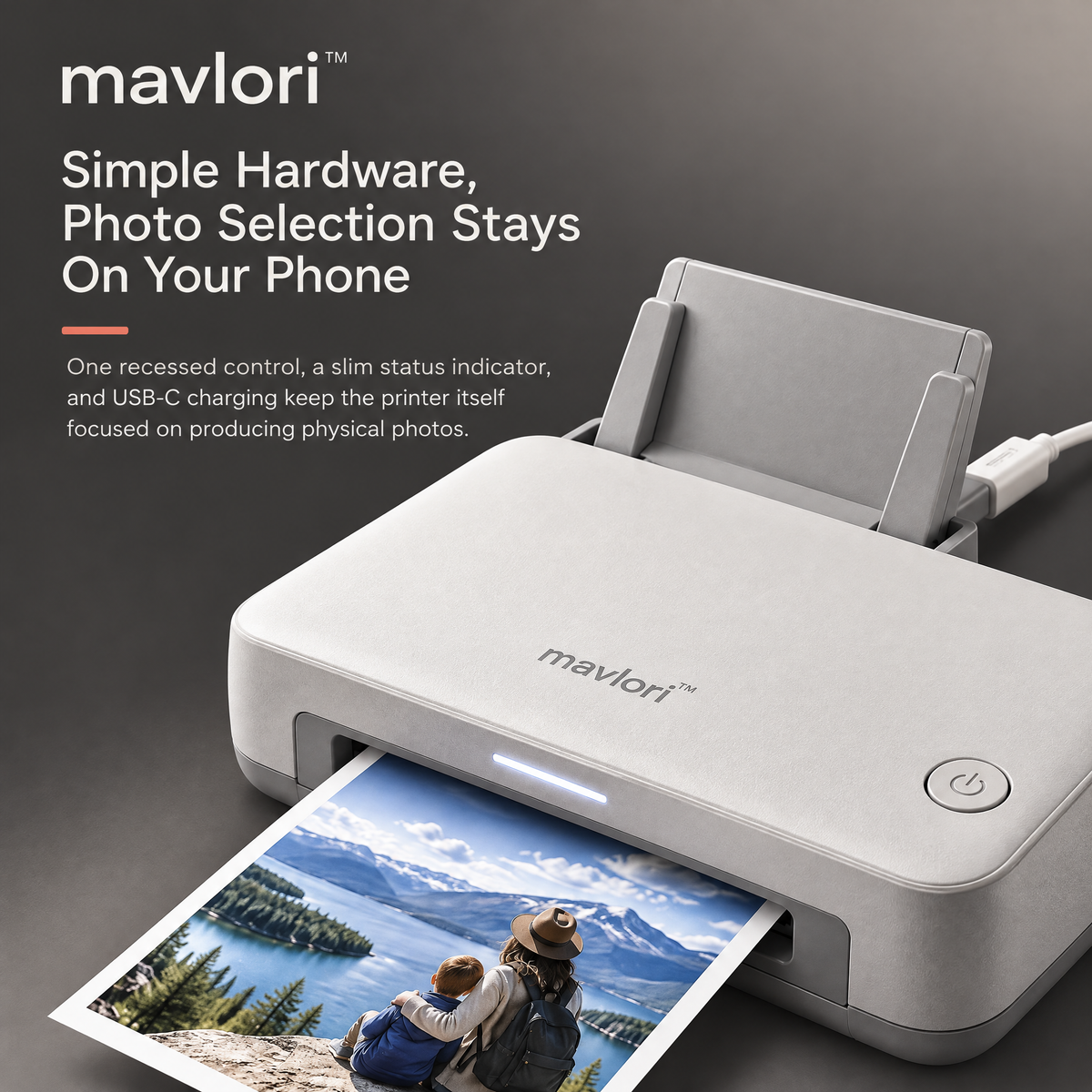 Mavlori™ SnapDeck Portable Wireless Photo Printer