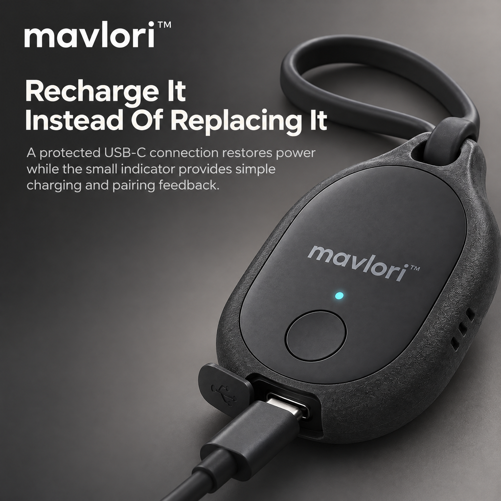 Mavlori™ TraceTag Rechargeable Travel Item Tracker