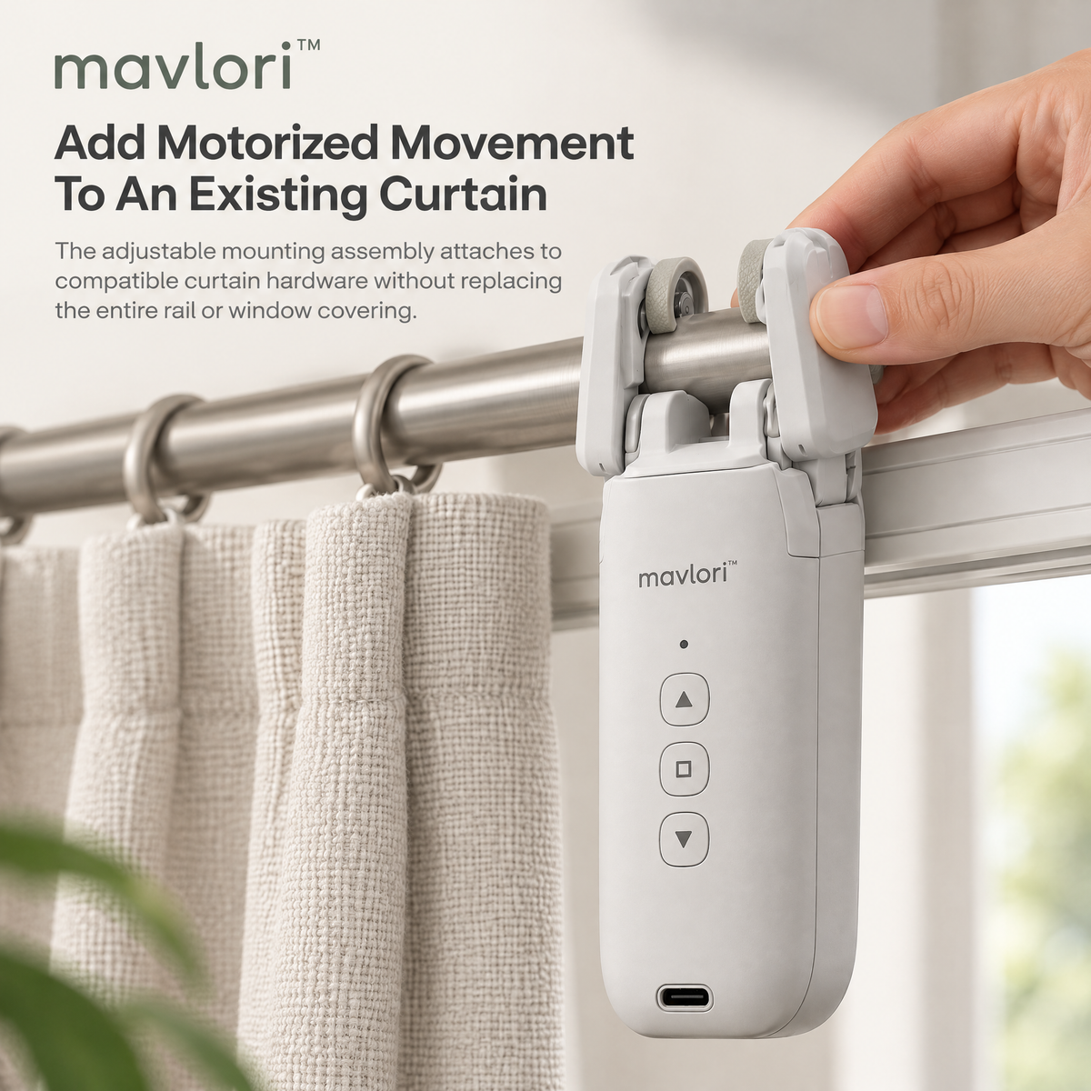 Mavlori™ GlideRail Motorized Curtain Controller