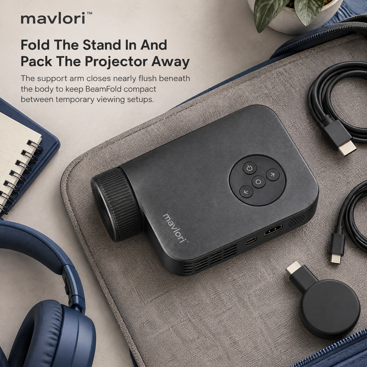Mavlori™ BeamFold Portable Pico Projector