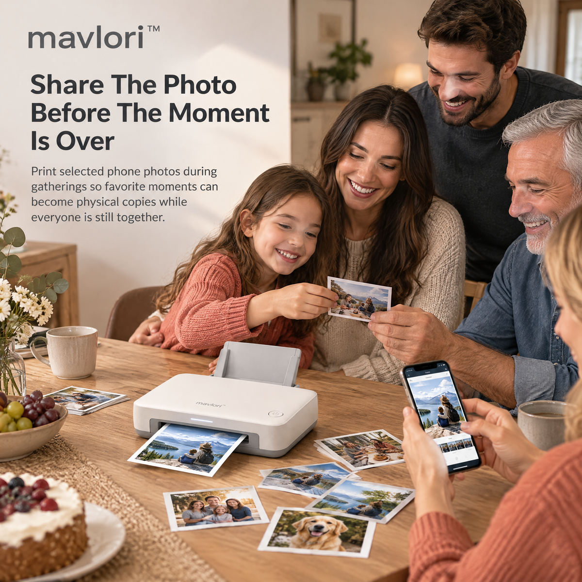 Mavlori™ SnapDeck Portable Wireless Photo Printer