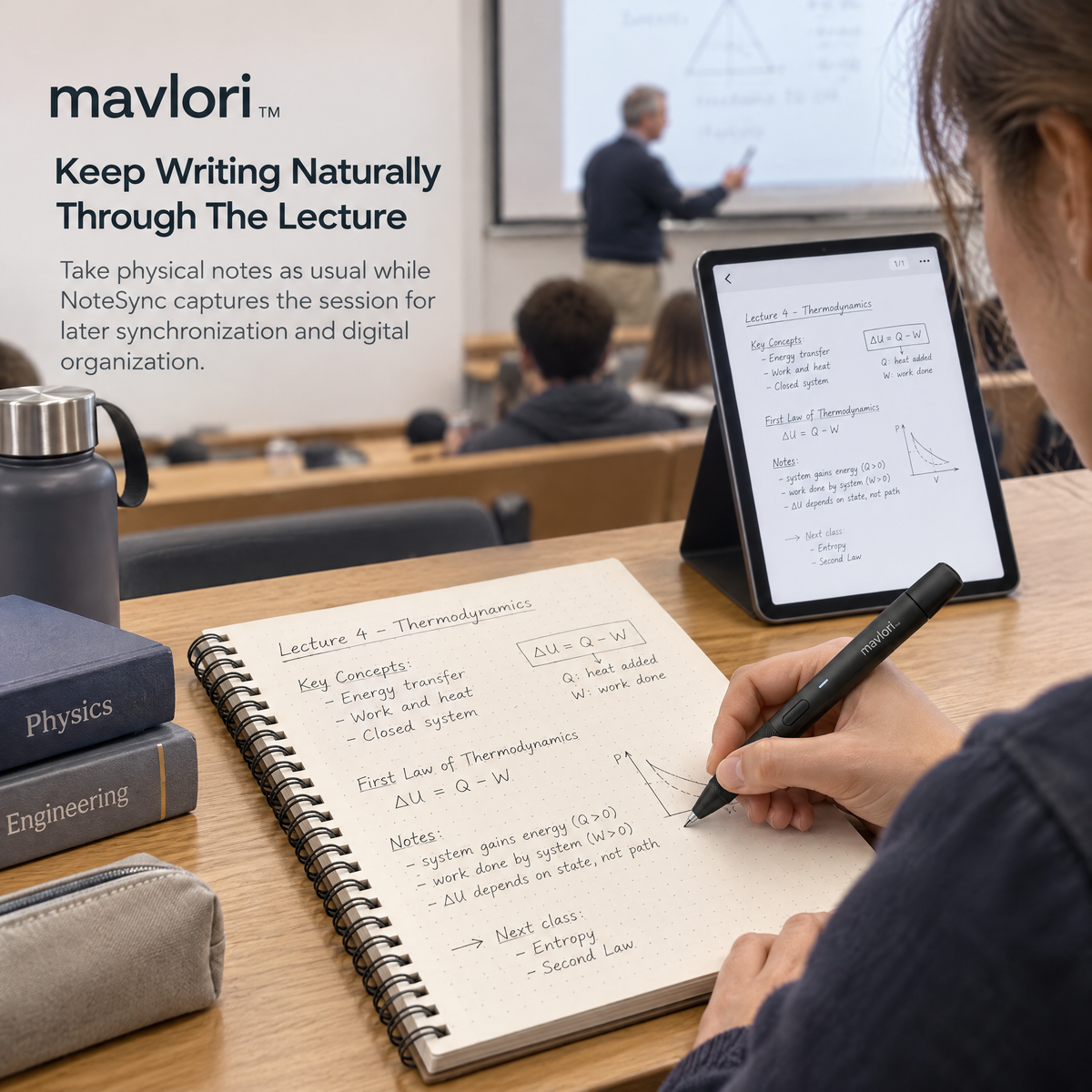 Mavlori™ NoteSync Digital Smart Pen & Writing Capture System