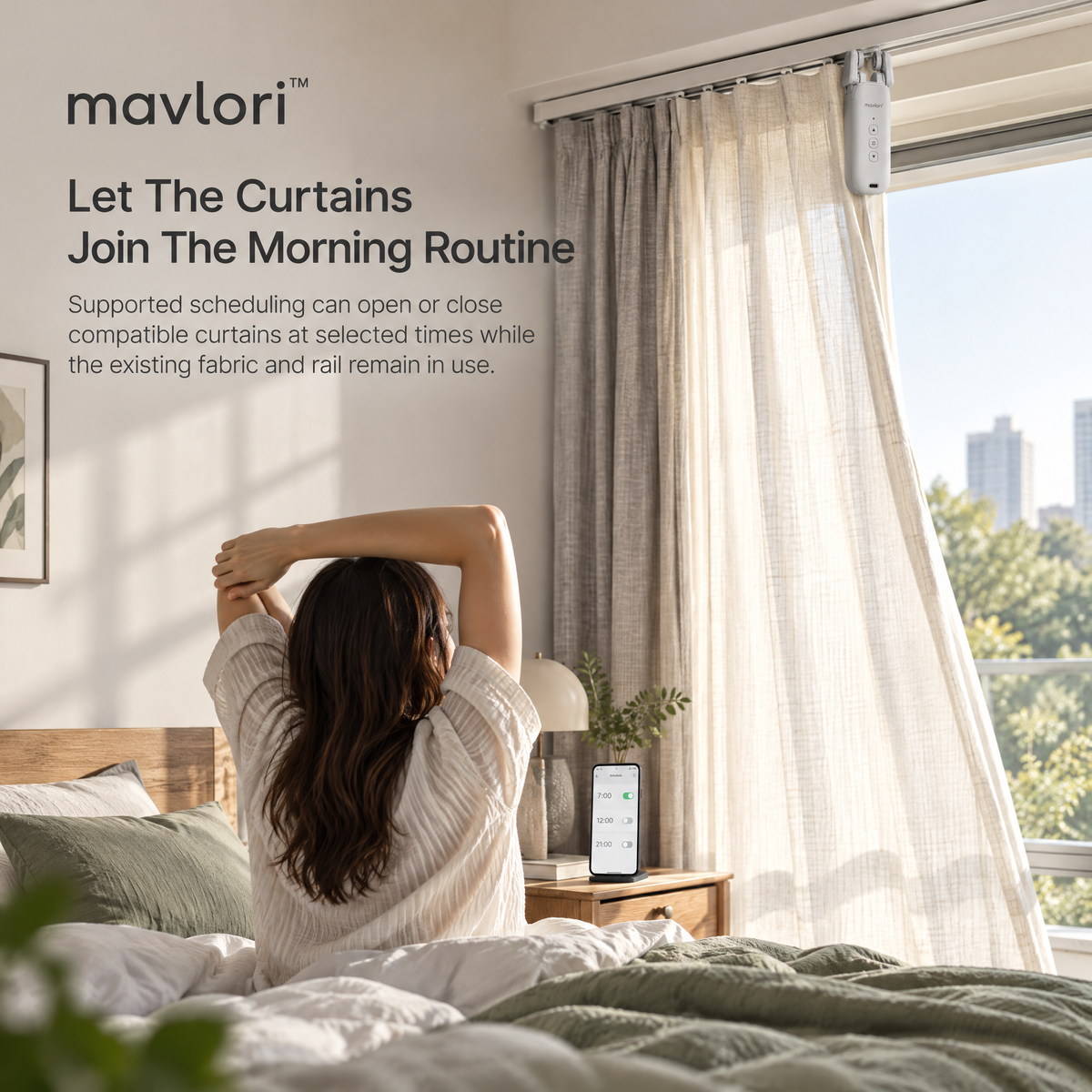 Mavlori™ GlideRail Motorized Curtain Controller