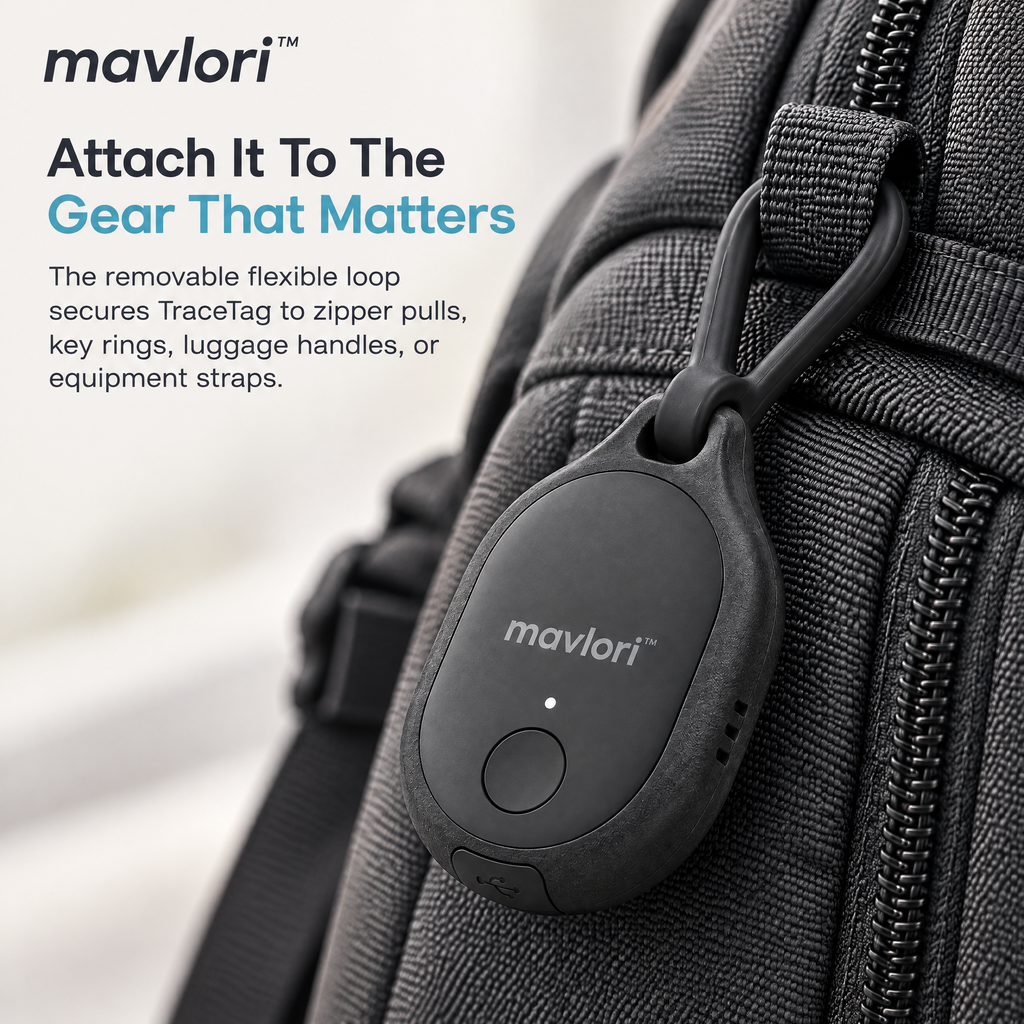 Mavlori™ TraceTag Rechargeable Travel Item Tracker