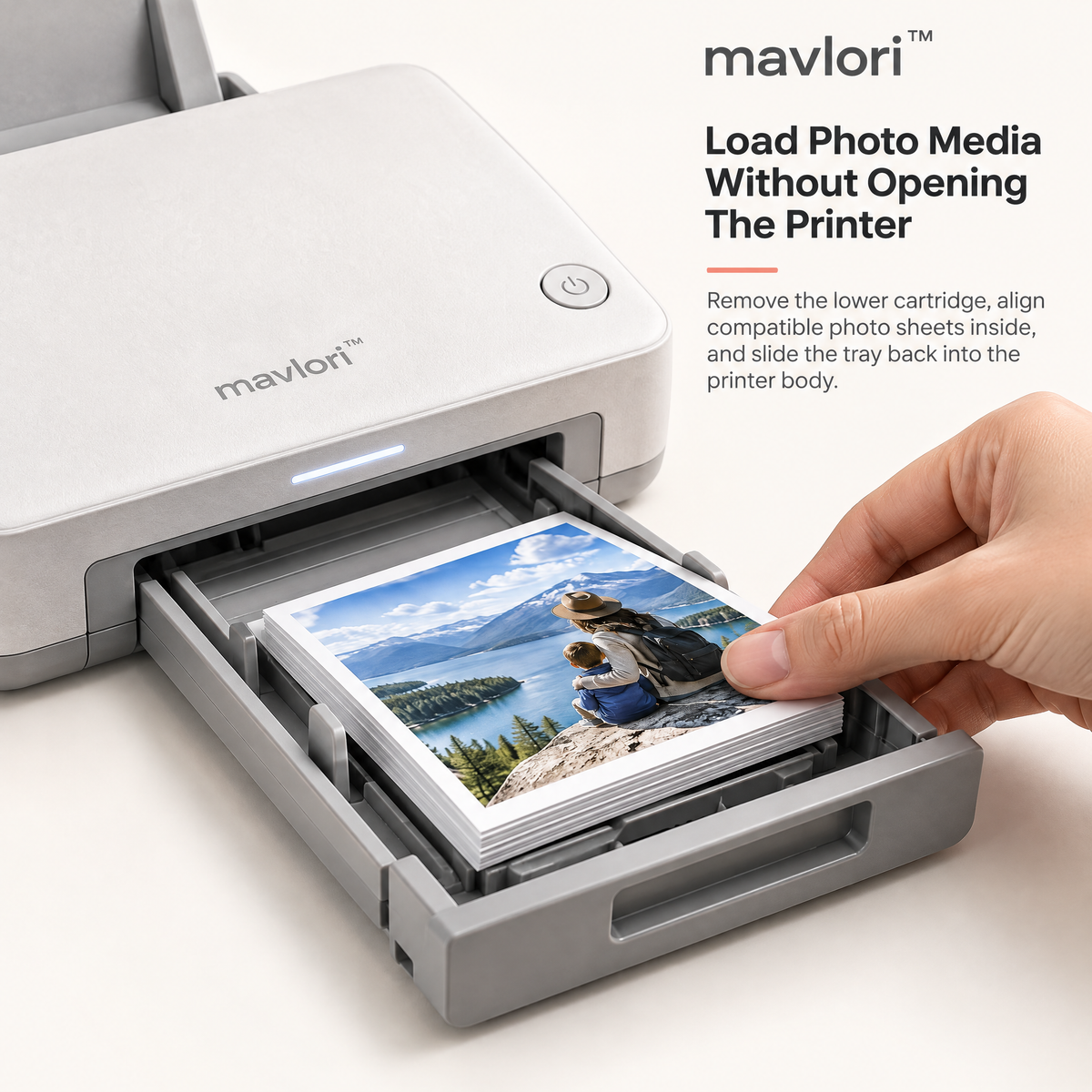 Mavlori™ SnapDeck Portable Wireless Photo Printer
