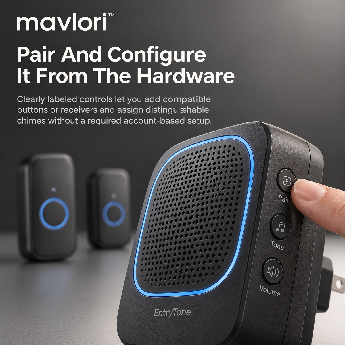 Mavlori™ EntryTone Modular Wireless Doorbell &amp; Chime Kit