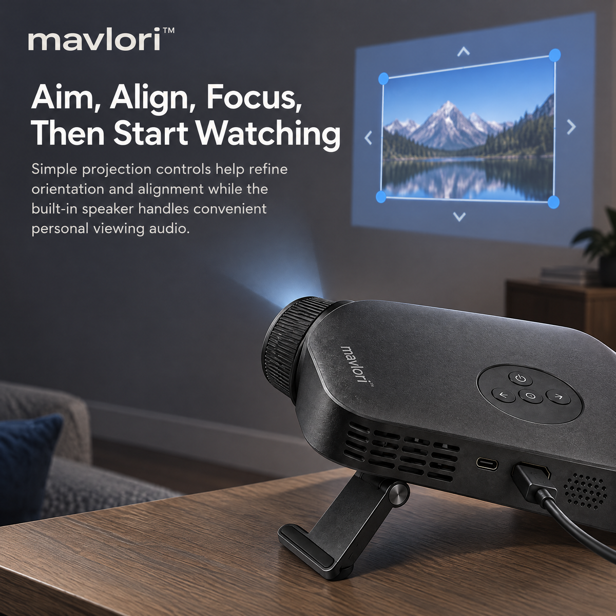 Mavlori™ BeamFold Portable Pico Projector