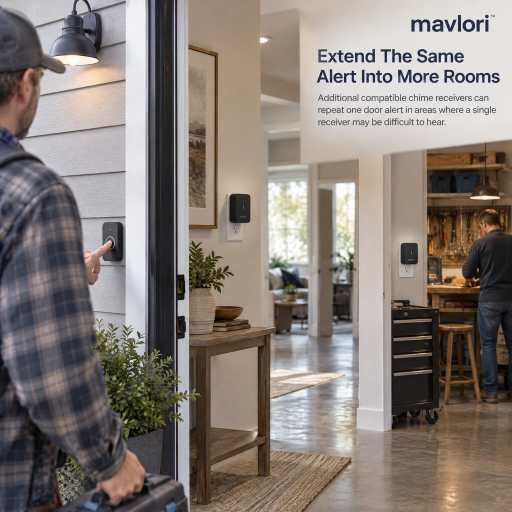 Mavlori™ EntryTone Modular Wireless Doorbell &amp; Chime Kit